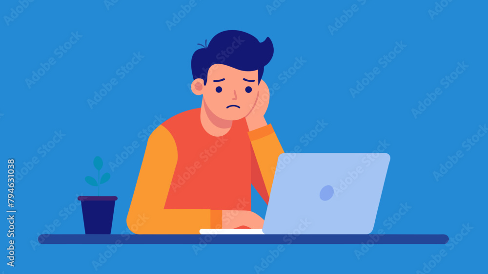 man chronic fatigue and nervous tension cartoon vector illustration man chronic fatigue and nervous tension cartoon vector illustration