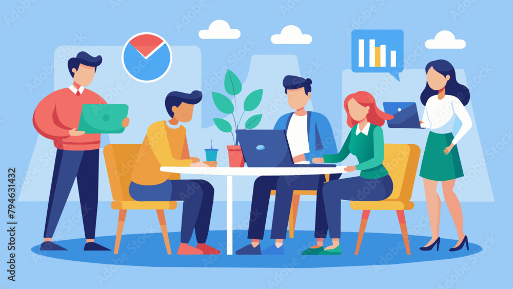 teamwork meeting vector illustration teamwork meeting vector illustration
