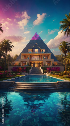 Luxury houses with special and modern architecture with a pyramid design  © Luxury Richland
