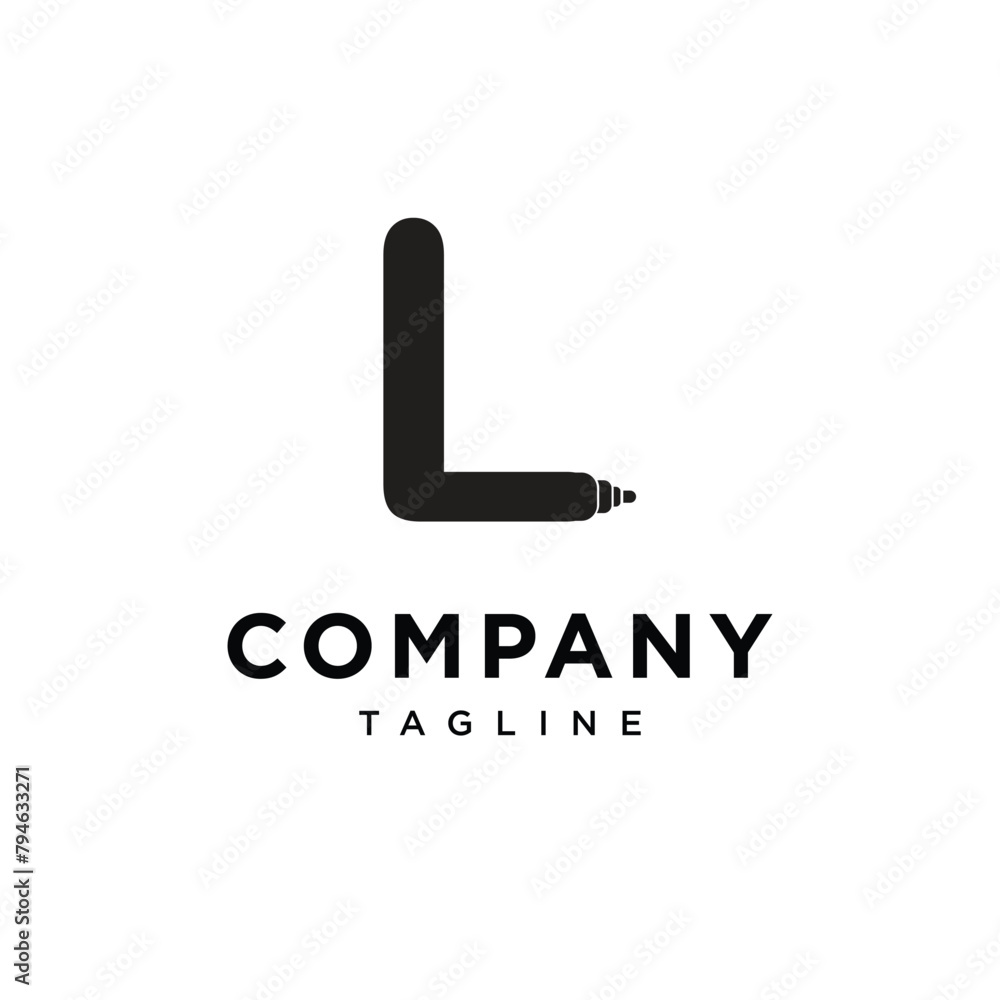 Letter L whiteboard marker logo icon vector template.eps Letter L whiteboard marker logo icon vector template.eps