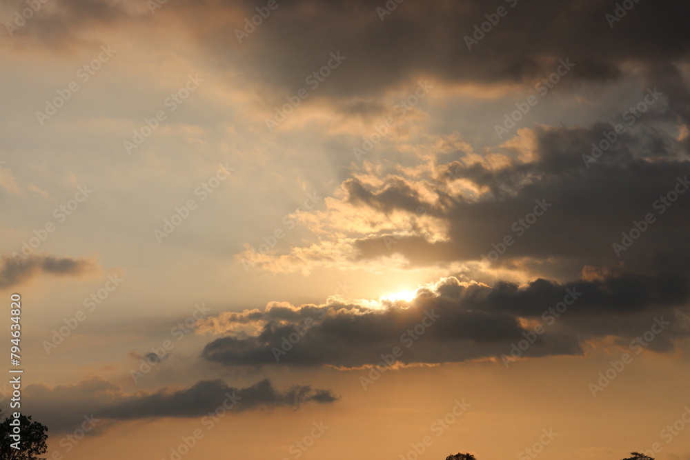 Colorful cloudy sky at sunset. Sky texture, abstract nature background. Colorful cloudy sky at sunset. Sky texture, abstract nature background.