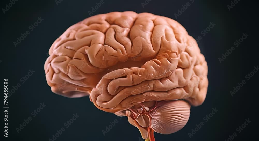 3D model of the human brain in high detail, focusing on the cerebellum 3D model of the human brain in high detail, focusing on the cerebellum