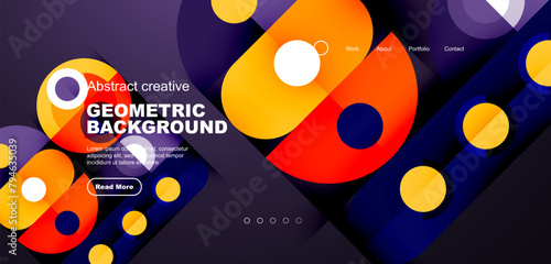 An artistic electric blue background with colorful circles and dots, perfect for creating eyecatching graphics, logos, or patterns for recreational games or spacethemed art