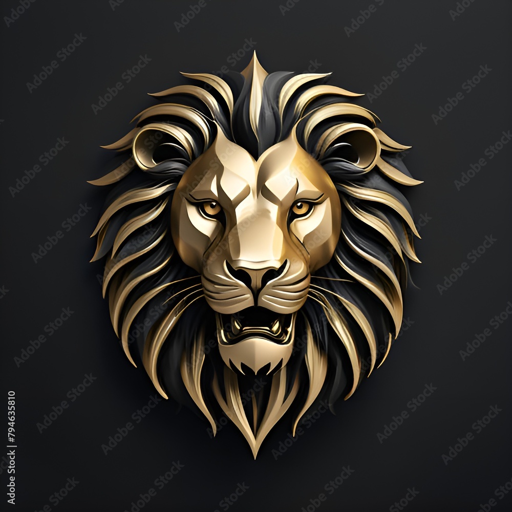 Obraz premium A lion head as a logo design.