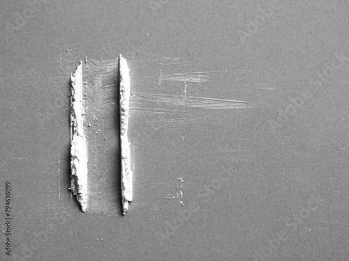 Foto Cocain Divided Drug Speed, Narcotic Methamphetamine Addiction Abuse Criminal