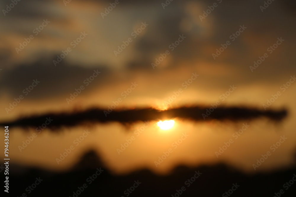 Sunset sky for background or sunrise sky and cloud at morning.