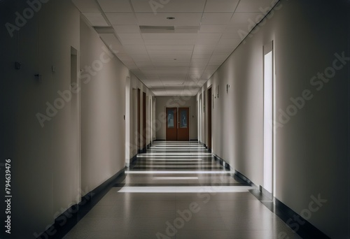 interior copyspace school hallway Minimalistic