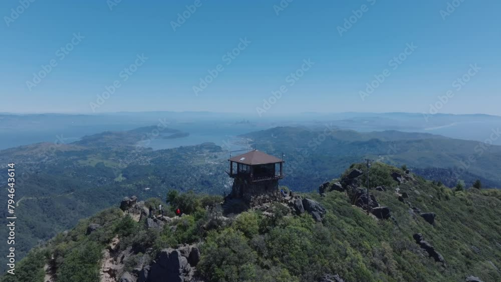 Aerial video on Mount tamalpais east peak USA Aerial video on Mount tamalpais east peak USA