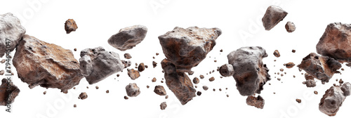 Piece of coal isolated on a transparent background. 