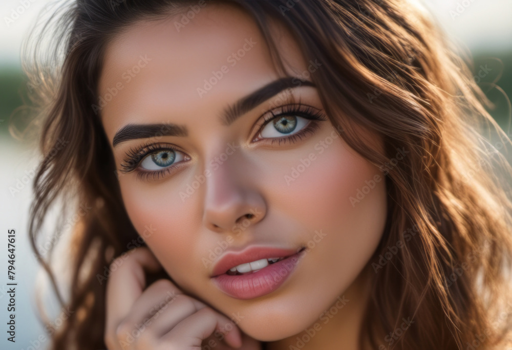A Portrait Of Breathtakingly Gorgeous, Exotic, Beautiful Woman.
A Portrait Of Breathtakingly Gorgeous, Exotic, Beautiful Woman.