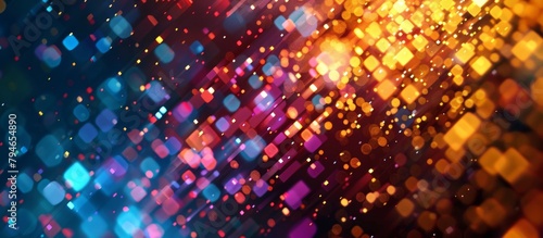 A vibrant and lively close-up image showcasing a multitude of small colorful circles in an abstract pattern, creating a visually appealing background photo