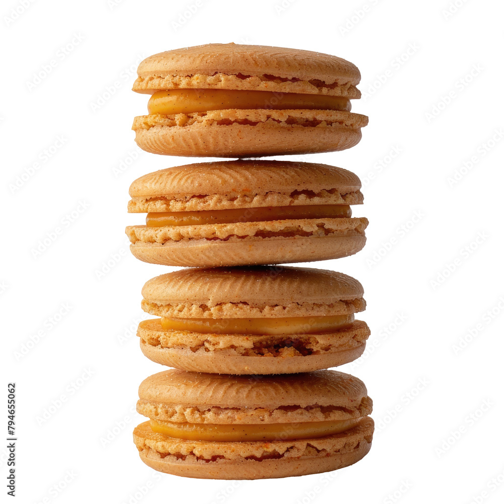 A pack of spicy macaroni cookies stands out against a transparent background A pack of spicy macaroni cookies stands out against a transparent background