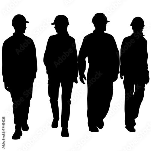 mine worker silhouette illustration