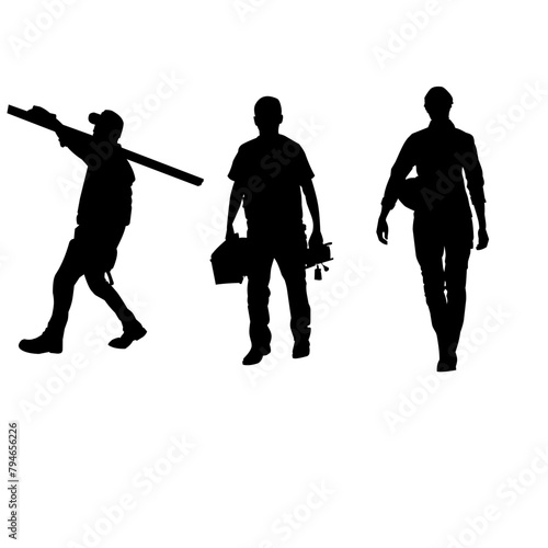 mine worker silhouette illustration