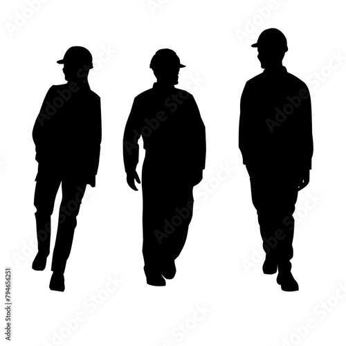 mine worker silhouette illustration