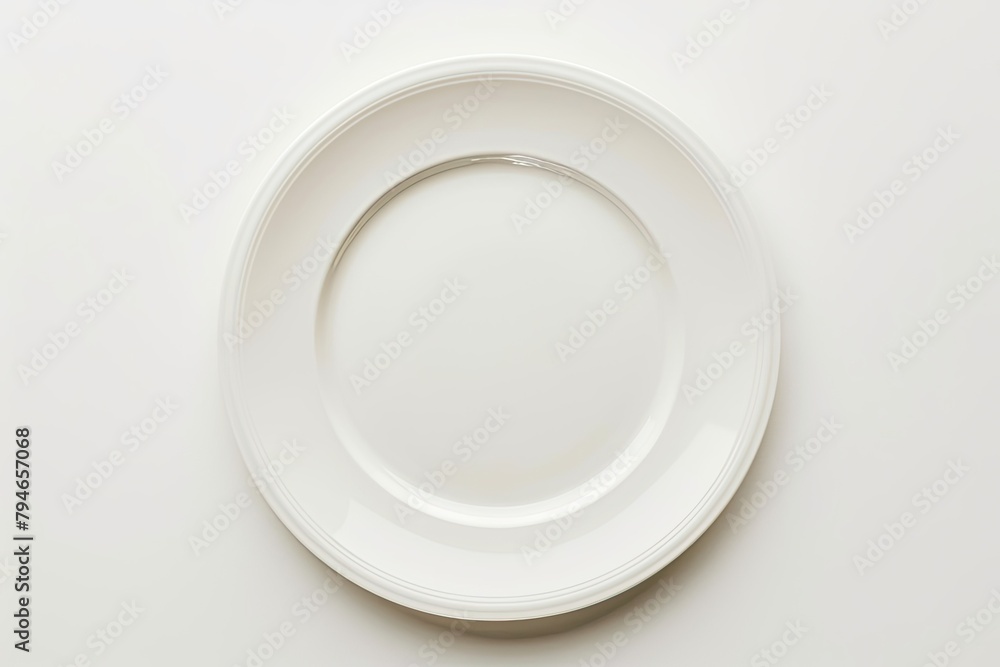 Clean empty ceramic plate isolated on white 