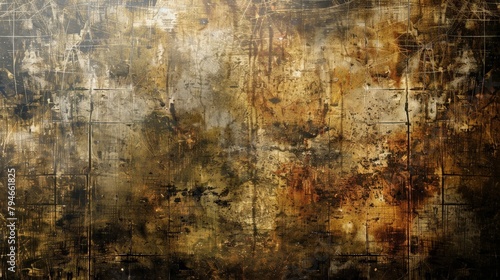 A grunge texture with scratches, stains, and rough edges, providing an edgy and raw counterpoint to the main subject.