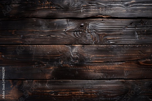 Dark Burnished Wooden Texture Background