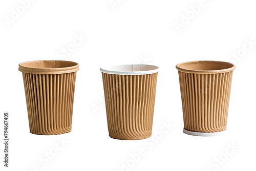 Paper coffee cup mockup isolated on a transparent background