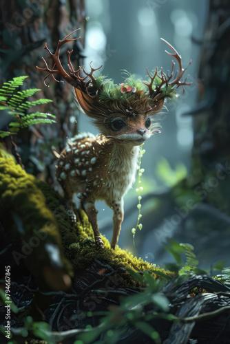 Mystical Secrets The Otherworldly Beauty of a Whimsical Forest Creature