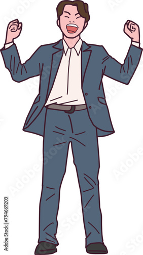 기뻐하는 회사원