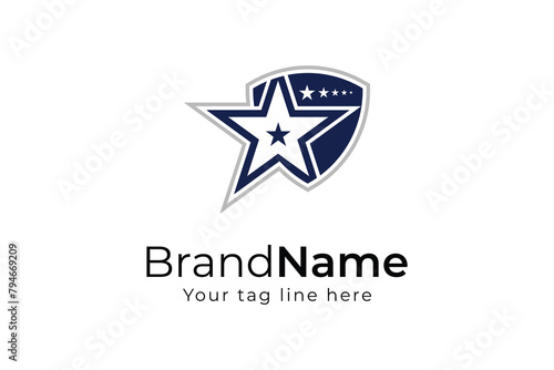 Minimalist star logo design vector template. Vector simple star logo concept. 