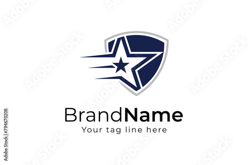 Minimalist star logo design vector template. Vector simple star logo concept. 