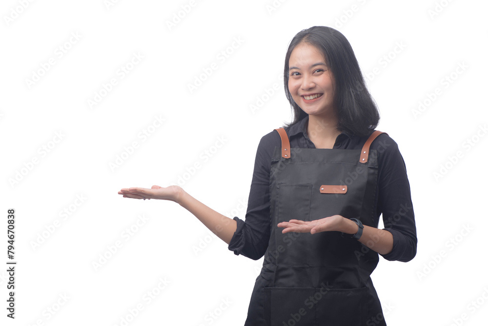 Asian Woman Barista Wearing Opran Asian Woman Barista Wearing Opran