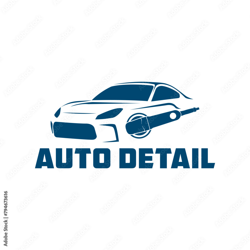 auto detailing car wash logo vector illustration