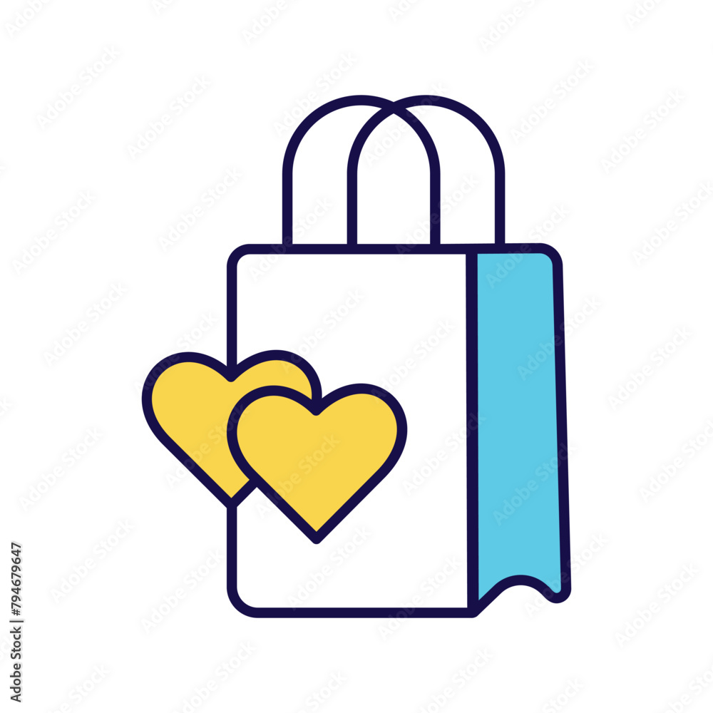 gift bag icon with white background vector stock illustration gift bag icon with white background vector stock illustration