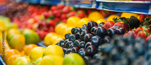 fresh fruits in the supermarket 