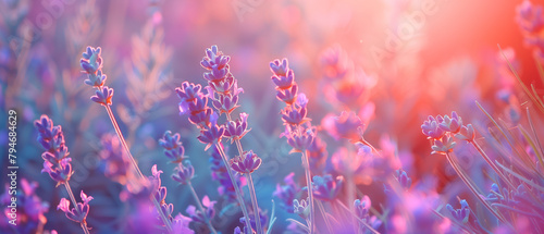 lavender field plant and flower background photo