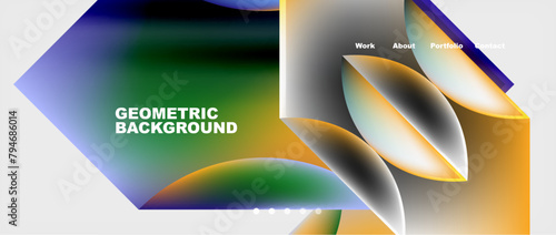 A gradient of colors creates a geometric background resembling a closeup of citrus petals. The liquidlike fluidity gives a modern touch to this terrestrial plantinspired design