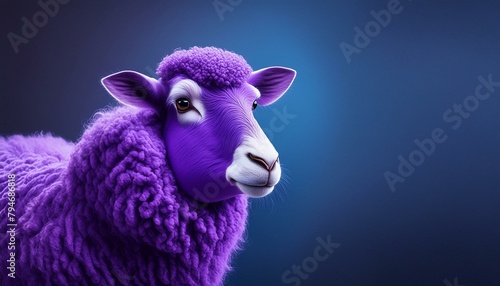 ai generative of purple sheep photo