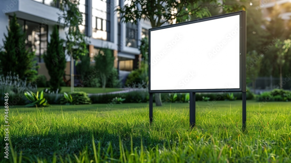 Φωτογραφία Stylish and minimalistic blank mockup of a Waterfront Property yard sign