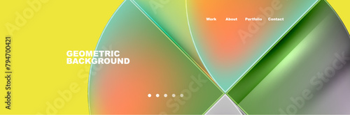 A colorful geometric background with shades of orange in triangles and rectangles, resembling a terrestrial plant pattern. Closeup macro photography capturing the vibrant tints of yellow