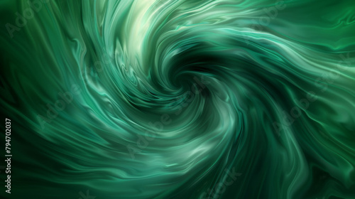 Obraz na płótnie Energetic flowing hurricane shape with green and black tones w salonie
