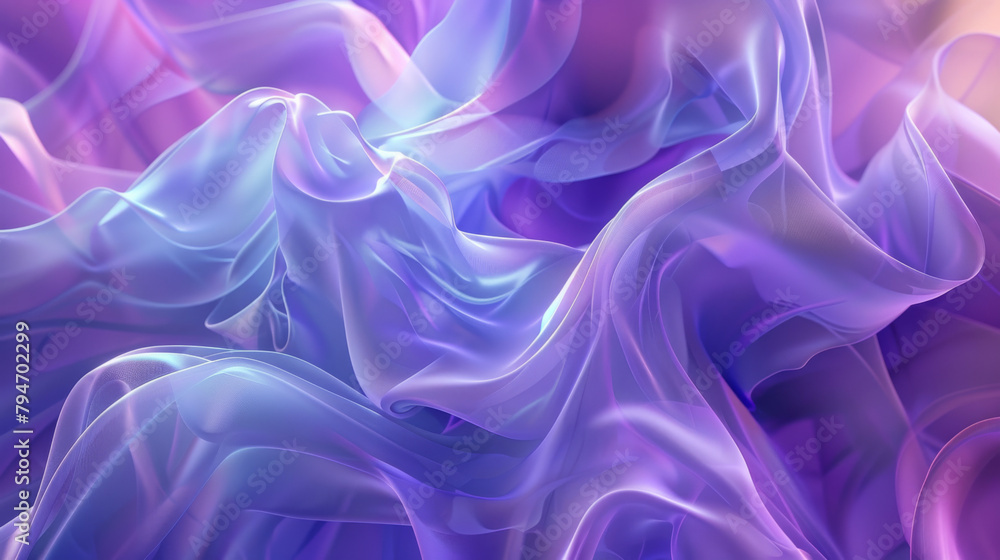 Purple flowing abstract shape background wallpaper with a soothing feel
