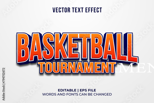 Editable basketball sport text effect