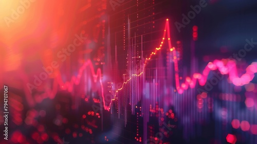 Pixelated background transitioning into a smooth gradient, with a pixelated arrow merging into a smooth, rising stock graph line
