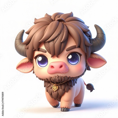 3D buffalo chibi