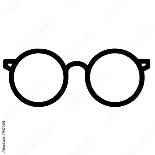 glasses isolated on white icon Generative AI