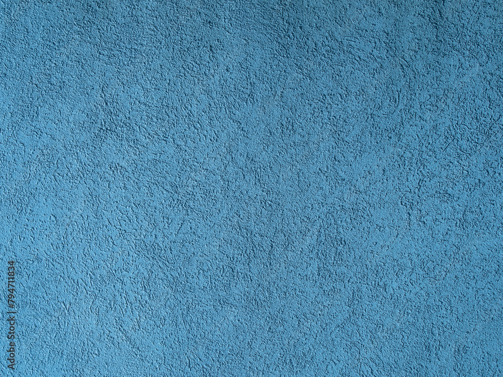 Obraz premium Rough, stucco blue concrete wall surface. Background texture.