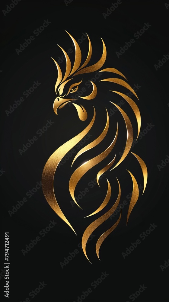 chicken 12 (Zodiac) The golden line image of the Rat on a black background can create a feeling of luxury and elegance. The simplicity of the design may make it memorable and easily remembered. chicken 12 (Zodiac) The golden line image of the Rat on a black background can create a feeling of luxury and elegance. The simplicity of the design may make it memorable and easily remembered.
