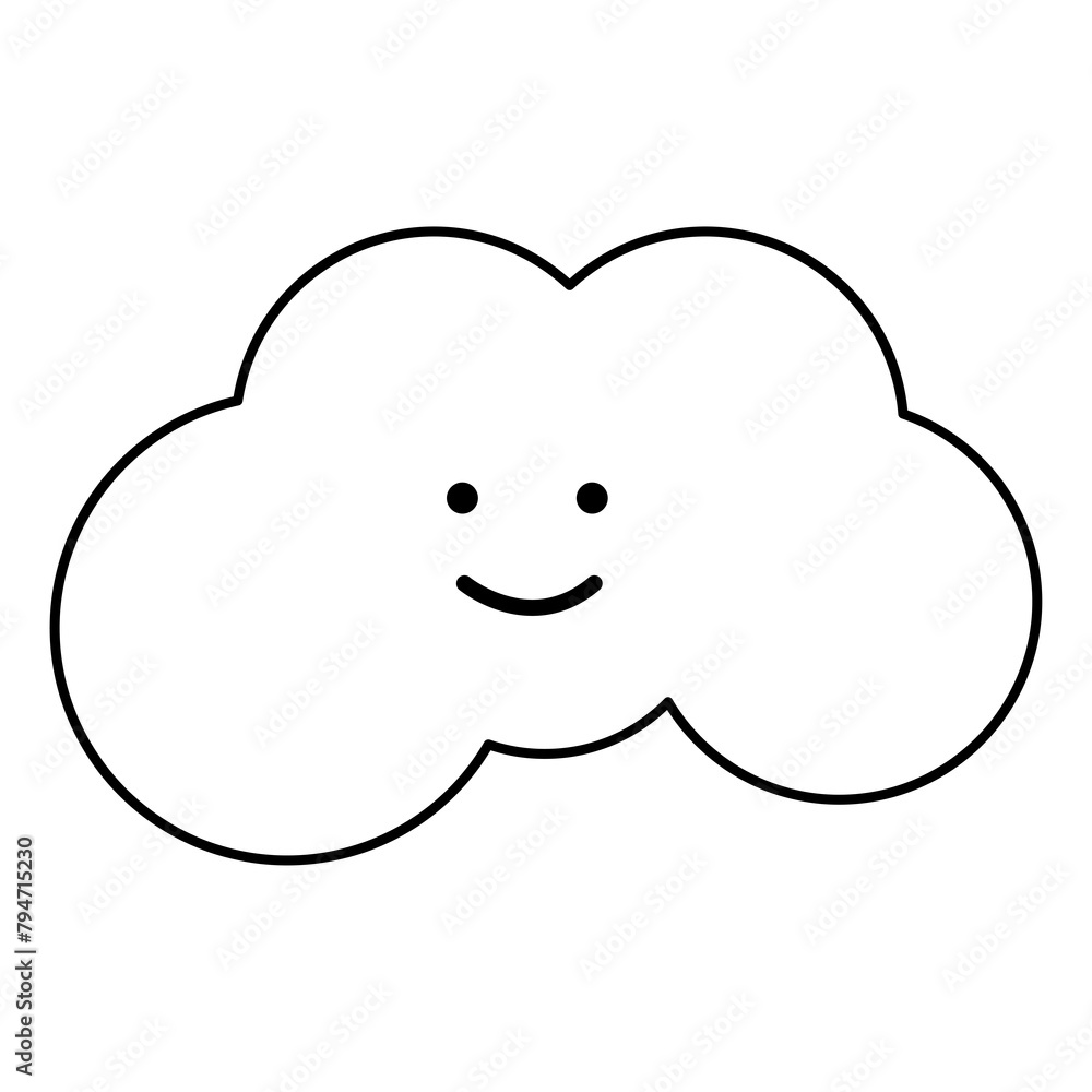 Fototapeta premium 웃고있는 구름