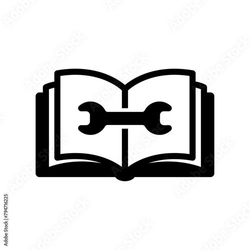 Vector Instruction Manual Book Icon