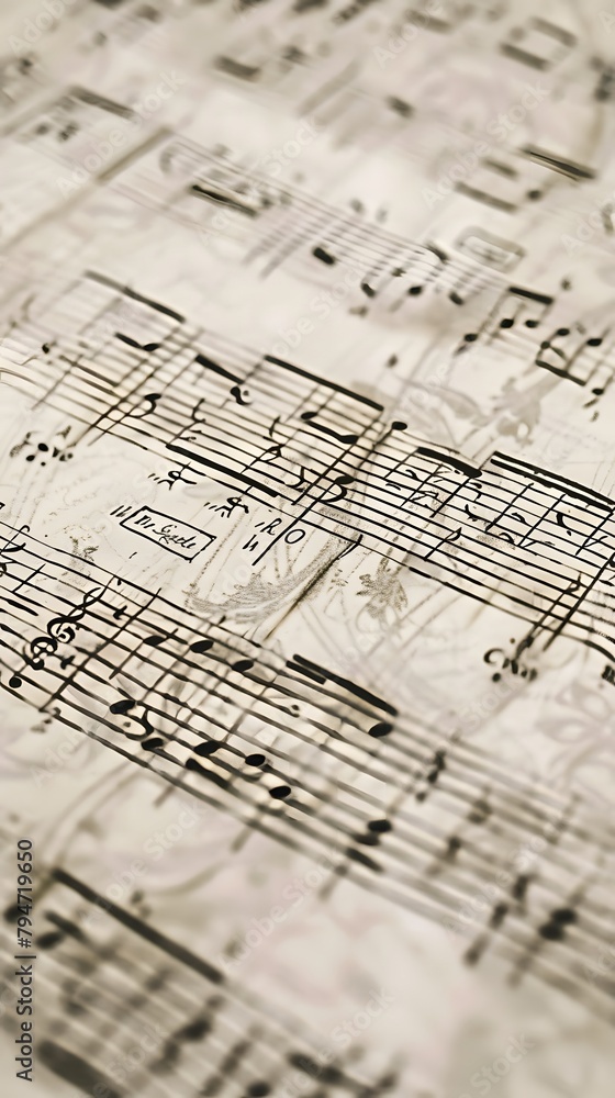 sheet of music handwritten text lines and notes seamless sheet of music handwritten text lines and notes seamless