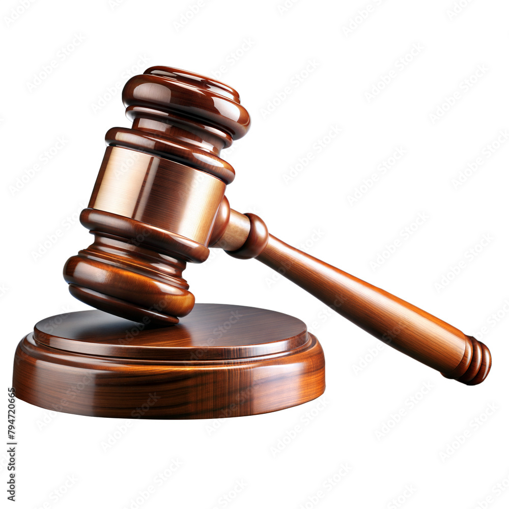 A wooden gavel usually used by judges or auctioneers. A wooden gavel usually used by judges or auctioneers.