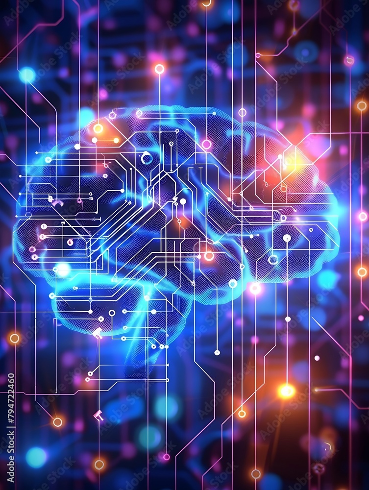 Obraz premium Generative AI : Deep learning models often require more computational resources to train deep learning model