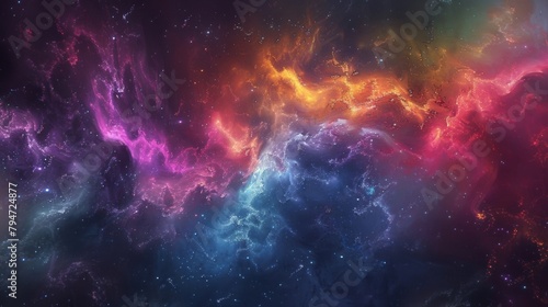 Magical and dreamy the colorful effects on black are like stars in a vast dark sky © Justlight